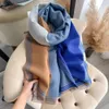 Koreansk version Färgmatchning Fashion Fashion Cashmere för kvinnors dubbla syftet Luftkonditionering Sjal Temperament Scarf med förtjockad