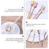 Spoons 2 Pcs Spoon Fashion Restaurant Supplies Ice Cream Coffee Stir Metal Serving Home Tableware Scoops