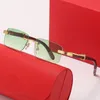 Men Sunglasses Classic Brand Retro Luxury Designer Eyewear Metal Frame Designers Sun Glasses Woman with box KD 318616 Brown mirror legs24010