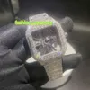 Relógio mecânico de marca de venda quente Iced Out VVS Moissanite Relógio Mecânico