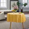 Nappe ronde en lin et coton imprimé Floral, 150cm, couverture de salle à manger pour la maison, nappe de thé, décorations de noël et de mariage, 240108