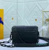 2024 Nuevo lujo en relieve retro Mini bolsa de caja de tronco suave para mujer hombre diseñador estuche cosmético bolso de mano embrague cuero genuino cuerpo cruzado bolso de cadena de hombro