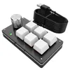 Botão de teclado de jogo personalizado macro 6 teclas + 1 botão programável hotswap teclado mecânico com uma mão para acessórios de desenho ps