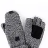 2017 guantes gruesos sin dedos para hombre, guantes de lana de invierno cálidos para dedos expuestos, guantes de punto cálidos con medio dedo, guantes de alta calidad 253N