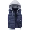 Gilet da uomo Gilet di marca Gilet caldo con cappuccio Casual Colorblock Cotone Poliestere Senza maniche Leggero elasticizzato Vacanza quotidiana