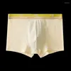 Underpants Fabric Foam Cotton Men 's Flat Briefs 편안한 단색 권투 선수 항균 통기성 땀 흡수 플러스 크기