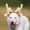 Vêtements pour chiens Noël Bois Chapeaux Noël Bandeau pour animaux de compagnie Accessoires pour cheveux Bandeaux de fête