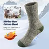 5 Pairs Winter Men's Socks Thick Thermal Sock Breathable Hiking Outdoor Sports Boot Warm Sox High Quality Comfortable Sokken 240104