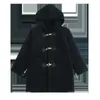 Manteau d'hiver en mélange de laine pour garçons, à capuche, solide, simple boutonnage, en coton, chaud, vêtements d'extérieur pour enfants, haute qualité, 2023, 240108