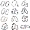 Paar ringen nieuwe hoge kwaliteit 925 Sterling Sier Fit dunne ring stapelbare partij ronde Womens originele Pandora sieraden cadeau paar voor mij Otgs3