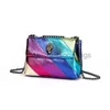 Borse a tracolla Nuova alta qualità Kurt Geiger Borsa da donna arcobaleno Borsa a tracolla con catena impiombata a contrasto Borsa a tracolla con testa di uccello aquilacatlin_fashion_bags