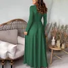 Casual Kleider Maxi Langes Kleid Frauen Elegante Party Weibliche Ärmel V-ausschnitt Schlitz Für Vestidos Robe
