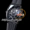 تحدي jetliner SL II Morocco Maroc Edition Mens Mens Watch Pvd Black Steel Case Seledon Siled Rubber Strap Limited Edition Hombre Watches TrustyTime001