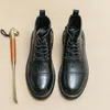 Laarzen Aankomst Heren Enkel Modemerk Heren Zakelijke Schoenen Elegante Hoge Top Formele Kleding Schoenen Veterschoenen Effen Basic