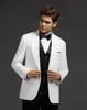 Garnitury 2019 Custom Made Groom Tuxedo Solid Suit szczyt Lapel Best Men Suits for Business Men Wedding/Prom (kurtka+spodni+kamizelka+krawat)
