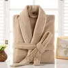 Terry Robe Women 100% Cotton Bathrobe Lovers Brown Robes Men Bathrobe Solid Towel Fleece Long Sleepwear Bridesmaid Robe White 240109