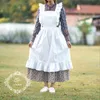 Women Apron Plain Cotton Elegant Ruffled Waitress Princess Maid Vintage Florist Gardening Coffee Shops Baking Kitchen 240108