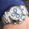 Mens Automatic Mechanical Daytongna Watches 41mm rostfritt stål Remsguldursur Keramiska falldesign Montre de Luxe Fashion Watch