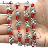 12 Pieces Eight Elephants Red Thread Screw Knot Bracelet Can Be Given As A Gift To Represent Good Luck 240109