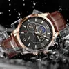 Herren Uhren LIGE Top Marke Luxus Leder Casual Quarzuhr männer Sport Wasserdichte Uhr Uhr Relogio MasculinoBox 240109