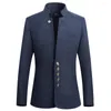 Herenpakken Moderne jas Kleurvast Heren Slim Fit Blazer All-match Lichtgewicht voor feest