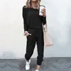 Chándal de mujer, trajes informales para mujer, ropa de casa de otoño e invierno, traje de sudadera, conjunto de dos piezas, ropa deportiva ~~