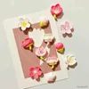 5st kylmagneter 12st kylmagnet rosa blommhart dekorativa kylskåp magneter kreativa whiteboard tecknad klistermärke