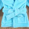 Citgeett 1-6Y Autumn Winter Kids Girls Bathrobe Sleepwear Solid Fur Long Sleeve Turn Down Collar Pocket Robes 3 Colors 240108