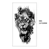 Small Full Arm XQB New Black Lion Beauty Animal Half Water Transfer Tattoo Sticker