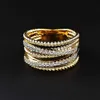 Cluster Rings 2023 New Arrival Luxury Gold Color Silver Color Eternity Band Ring for Women Party Gift Jewelry Wholesale F343 YQ240109