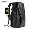 Leather Backpack for Men 156 inch Laptop with USB Charging Waterproof Business Rucksack Anti Theft Travel 240108