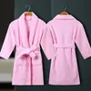 Peignoir éponge pour enfants garçons filles coton épaissir serviette peignoir de bain natation col rabattu petites filles Robes robe de chambre enfants 240108