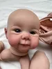 NPK 19inch Already Finished Painted Reborn Doll Parts Juliette Cute Baby 3D Painting with Visible Veins Cloth Body Included 240108