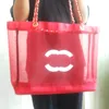 Designer Beach Bag Fashion Tote Bags Holiday Handbag High Quality Luxurys Handväskor Kvinnor Luxury Crossbody Purses Mesh Handväska stor kapacitet shoppingväska 9032