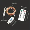 1set Controle remoto Luzes de cordas de fio de cobre USB, 8 modos Luzes de cordas timbres piscando, 33ft/393.7 polegadas 100LED