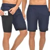 Shorts pour hommes en gros personnalisé séchage rapide hommes 2 en 1 double pont sport de sport avec poche de téléphone doublure de compression fermeture à glissière maille courte