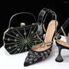 Dress Shoes Summer Nigerian Design Rhinestone Ladies And Bag Set Est African Pumps To Match For Party