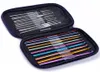 Praktisk 22 PCSet Multi Aluminium Needles Crochet Hooks Set Knitting Needle Tools with Case Garn Craft Kit ZA09218863136
