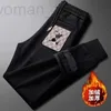 Calças masculinas designer outono e inverno luxo tridimensional em relevo sarja jacquard calças sanitárias de pelúcia na moda marca masculina magro ajuste esportes calças casuais para homem