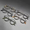 Vintage okulary okrągłe mężczyźni okrągłe receptę na krótkowzroczność glasse retro optyczna luksusowa marka okularów okulary 240109