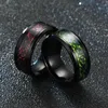 Cluster Rings 2022 Fashion Men Stainless Steel Dragon Ring Inlay Purple Black Carbon Fiber Ring Wedding Band Jewelry 8MM YQ240109