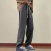 Herrenhose Ergonomische Herren-Freizeithose im japanischen Stil, elastische Kordelzug-Cargohose mit Taschen, dicke Baggy-Arbeit für große