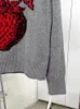 Kadın Sweaters Strawberry Jacquard Sweater Kadın Giysileri Yünlü Moda Pullover Sonbahar Kış Sokak Giyim Koreli Jumper'lar