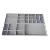 Torebki biżuterii 4PCS Kolczyki Wyświetlacze Tray Dame Difts Tinkets Pojemnik Organizator do przechowywania do prezentacji szuflady komody wisiorki