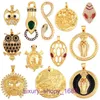 Bildäcks amuletthalsband lyxiga fina smycken smycken tillbehör Mikrouppsättning hänge uggla pengar leopard huvud tjur elefant med originallåda