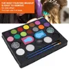 16Colors Body Face Tattoo Paint DIY Cosmetic Tool Kit Painting Pigment Brush Glitter Powder Template Children Chrismas Party 240108