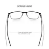 Merrys design masculino óculos de liga quadro moda masculino quadrado ultraleve olho miopia prescrição óculos s2001 240109