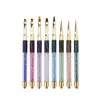 Nail Art Brush Pen Rhinestone Cat Eye Acrylic Handle Carving Painting Gel Nail Extension Manicure Liner pen BJ