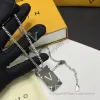 collana di gioielli firmati Collana con lettera in argento 925 Gioielli di design di lusso Collana boutique in acciaio inossidabile Collana regalo di amore di alta qualità con marchio corretto