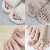 False Nails Faux Fingernails Fake Toenails Wearable Manicure Short Length Foot Nail Tips Square Head Full Cover Toe Women